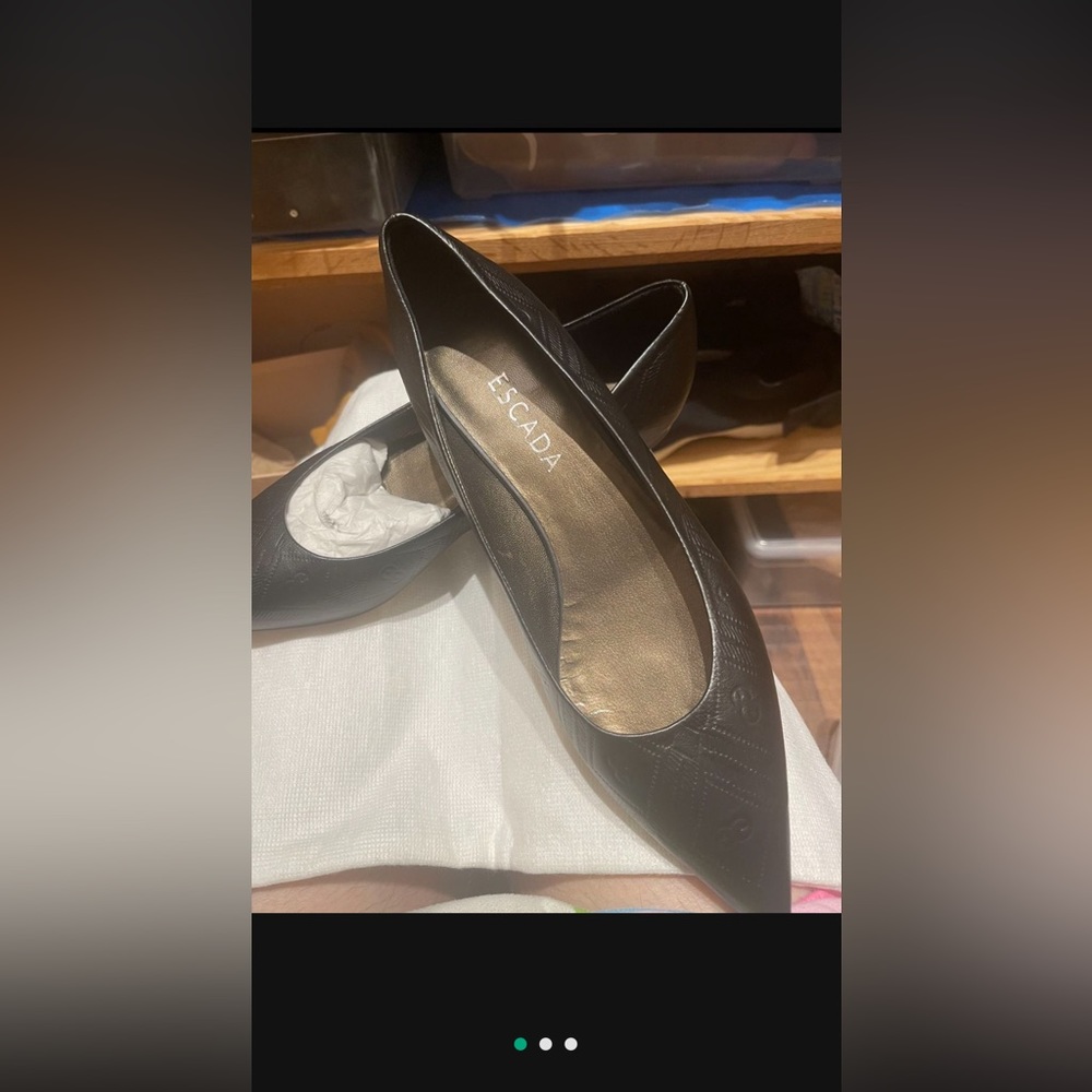 Escada shoes size 9 natural leather authentic